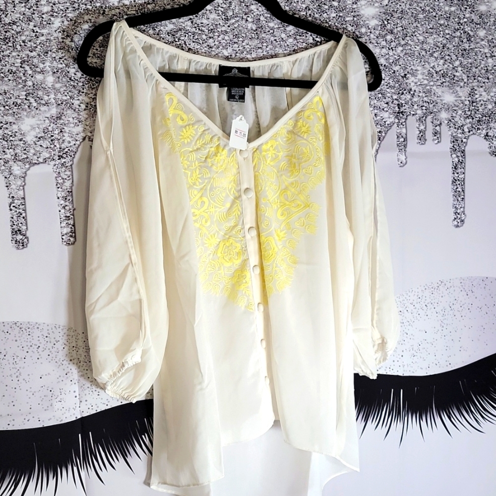 Womens Angie Sheer Top